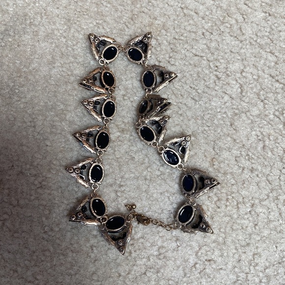 Black and Diamond statement necklace - Picture 2 of 2